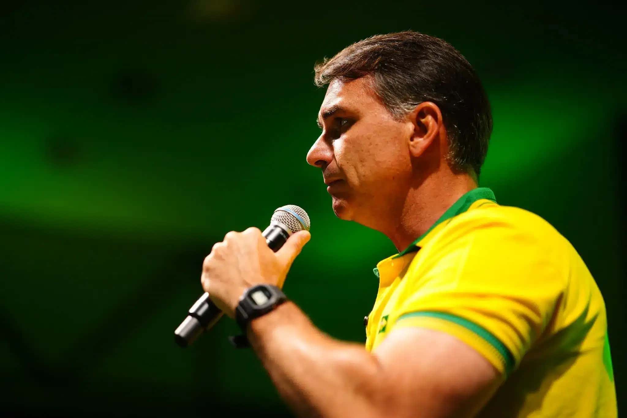 O senador e candidato ao Planalto, Flávio Bolsonaro (PL-RJ).