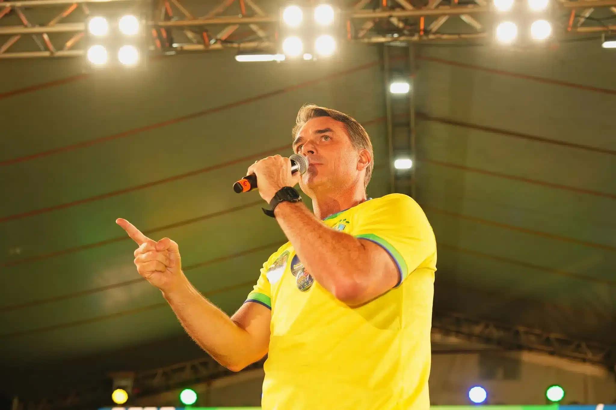 O senador e candidato ao Planalto, Flávio Bolsonaro (PL-RJ).