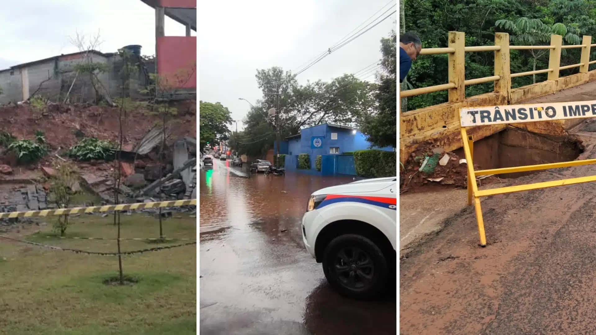 Da esquerda para a direita: ocorrências em Arujá, Jaú e Paulicéia.