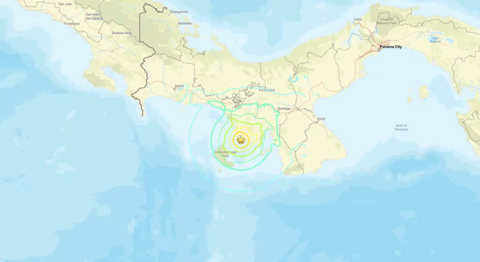 Terremoto de magnitude 6,1 atinge o Panamá.