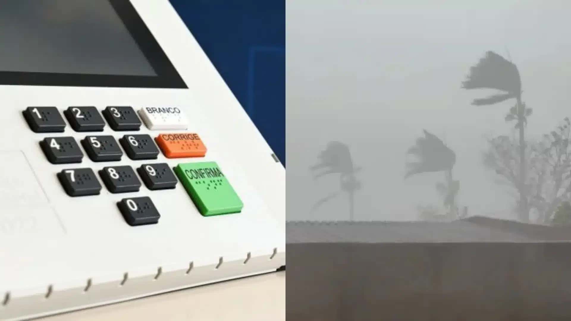 Chuva impactou locais de votação durante segundo turno em Minas Gerais.