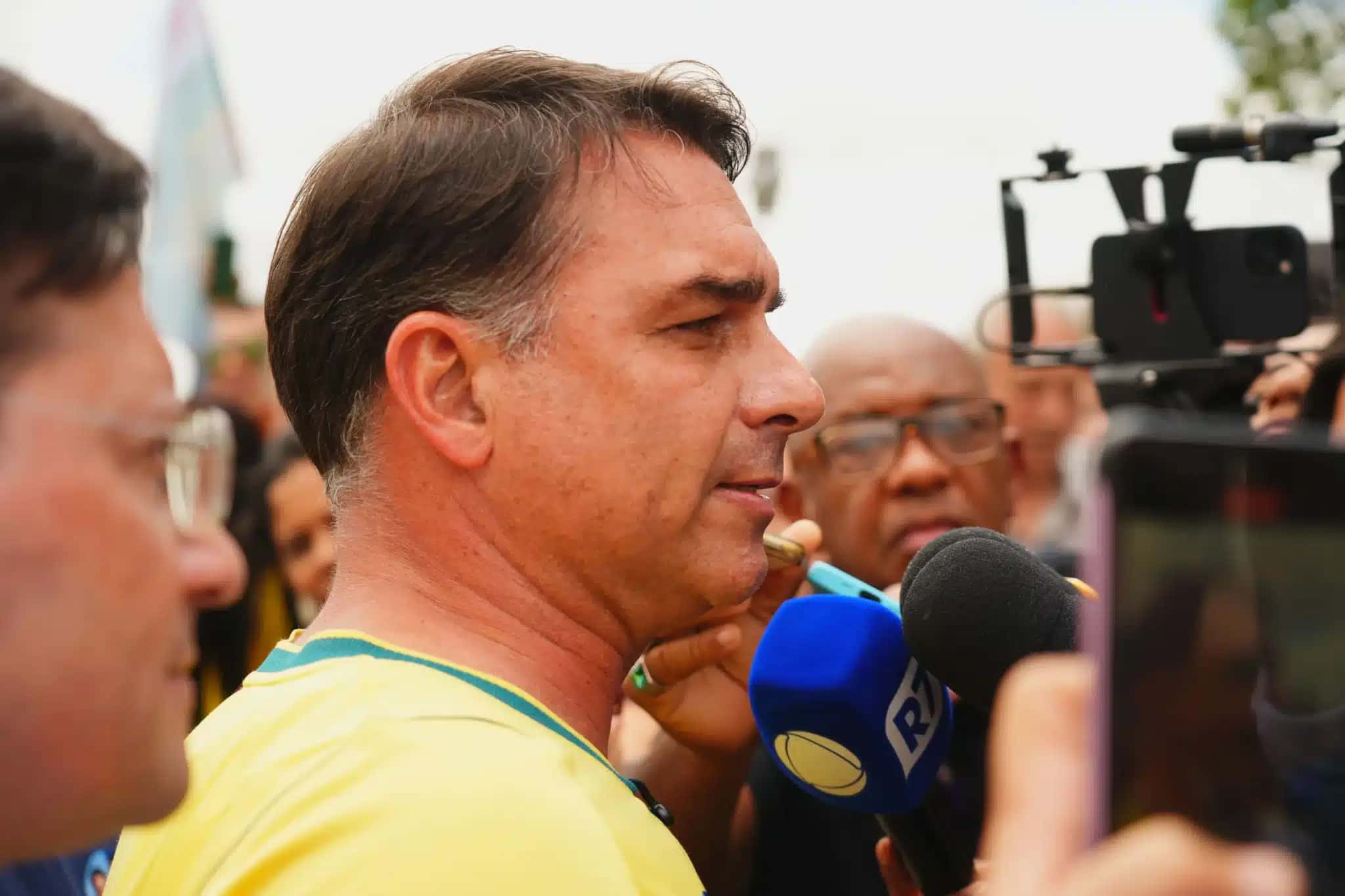O senador e candidato ao Planalto, Flávio Bolsonaro (PL-RJ).