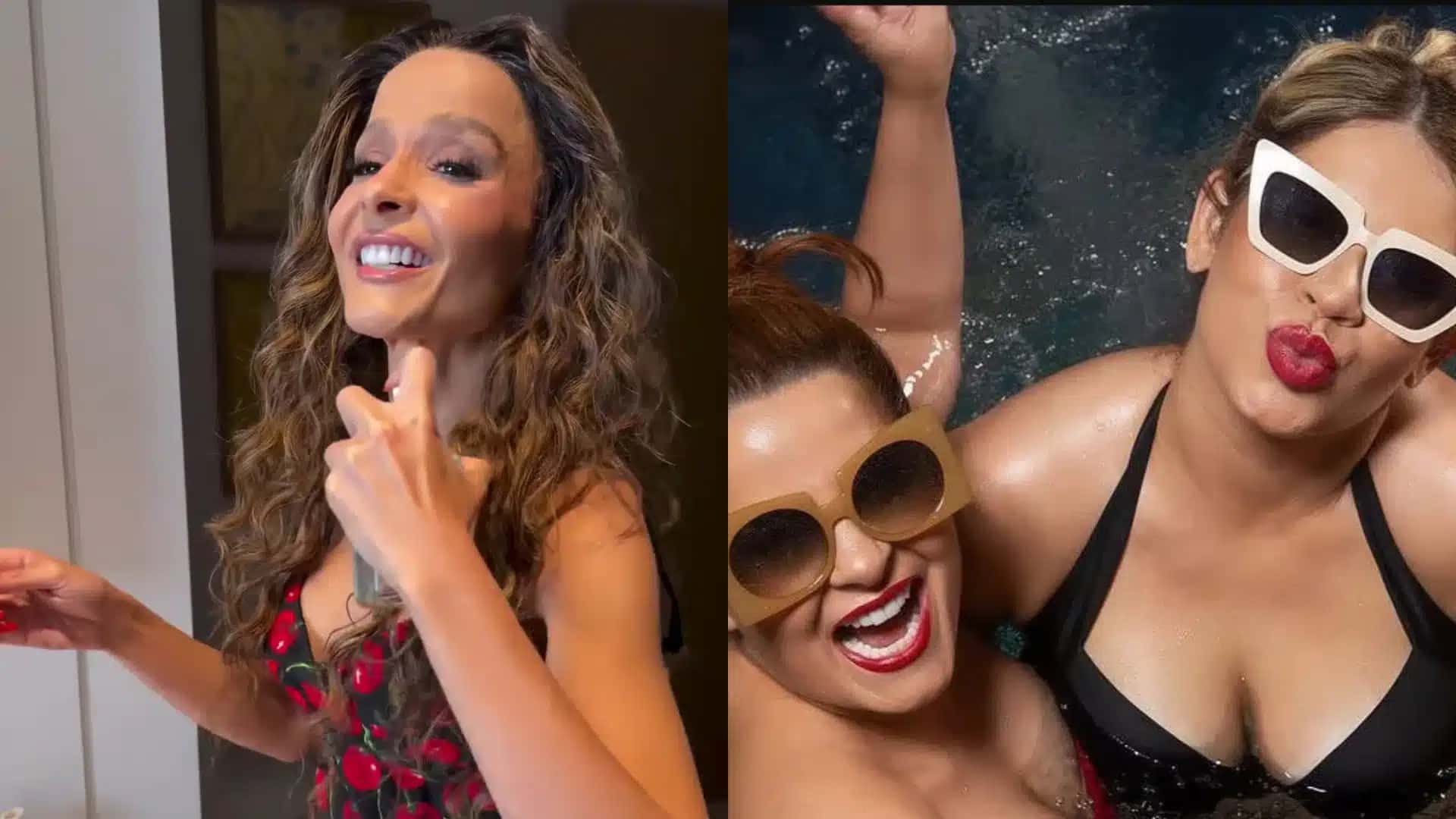 Cantora se emocionou ao sentir o cheiro do perfume da amiga.
