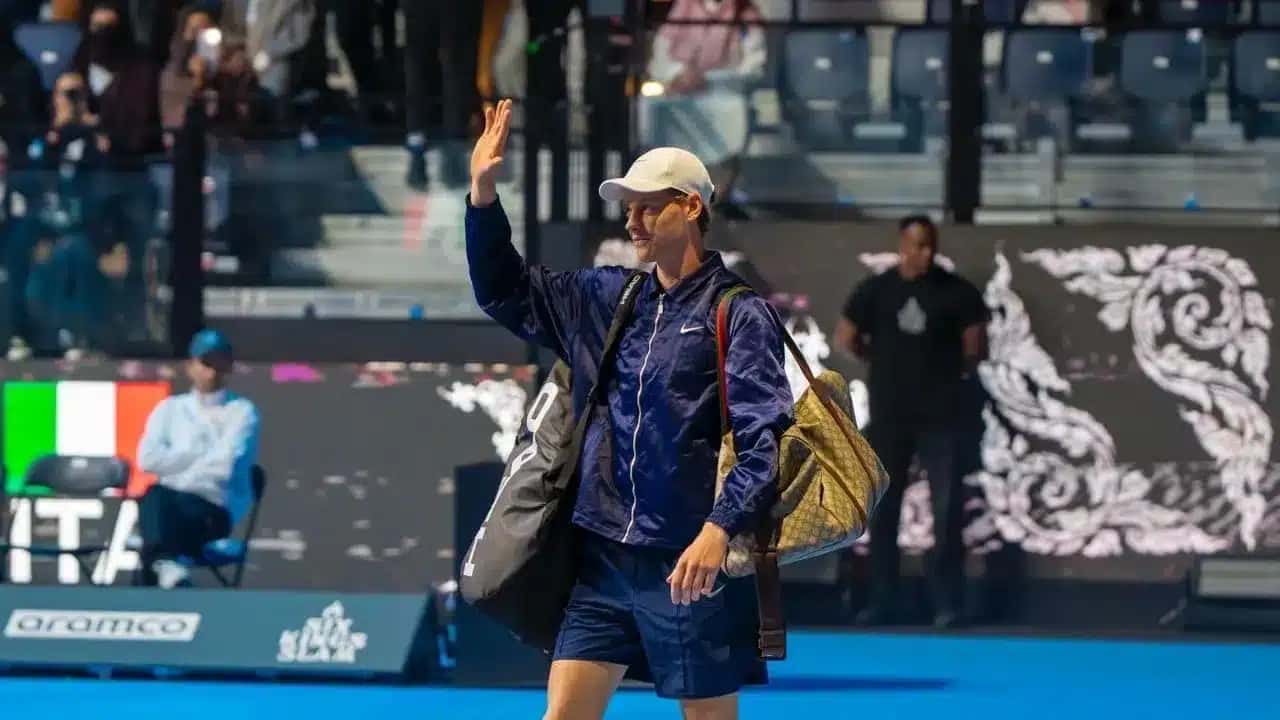 Jannik Sinner no Six Kings Slam, na Arábia Saudita, em 2025.