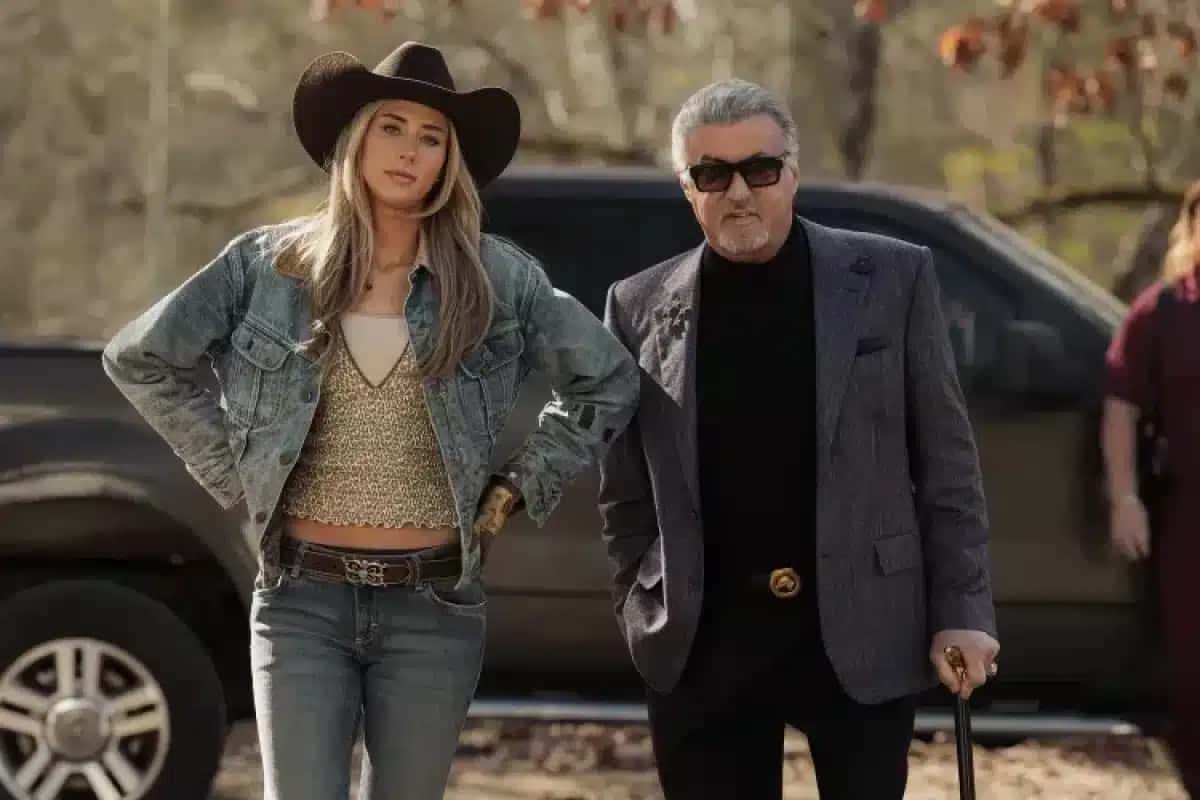 Sylvester Stallone e Scarlet Rose Stallone em “Tulsa King”