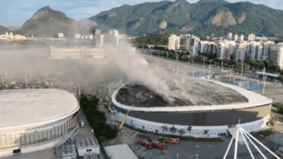 Incêndio no Velódromo da Barra da Tijuca: Veja como foi o combate às chamas em 8 de abril de 2026!