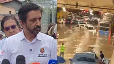 Chuvas em SP deixam um morto e Nunes prioriza túnel do Anhangabaú