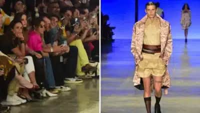 João Hilbert desfila pela Normando no SPFW e recebe apoio dos pais na fila