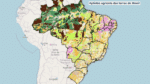 Identifica-se no mapa áreas com maior viabilidade para atividades agrícolas no Brasil