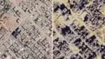 Imagens de antes e depois de Gaza após os ataques de 2023
