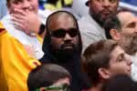LOS ANGELES, CA - APRIL 7: Kanye West attends the Cleveland Cavaliers game against the LA Clippers on April 7, 2024 at Crypto.Com Arena in Los Angeles, California. NOTE TO USER: User expressly acknowledges and agrees that, by downloading and/or using this Photograph, user is consenting to the terms and conditions of the Getty Images License Agreement. Mandatory Copyright Notice: Copyright 2024 NBAE   Adam Pantozzi/NBAE via Getty Images/AFP (Photo by Adam Pantozzi / NBAE / Getty Images / Getty Images via AFP)
