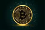 cryptocurrency bitcoin golden coin background
