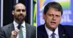 Eduardo Bolsonaro critica Tarcísio por conversa com Estados Unidos sobre aumento de tarifas