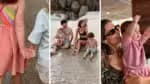 A atriz Kate Walsh, de “This Is Us”, aproveita as férias no México com o marido e os três filhos