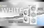 Palit divulga novas versões em branco das RTX 5060, 5060 Ti e RTX 5070