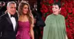 Celebridades enfrentam dificuldades ao se molharem vestidos no tapete vermelho em Veneza
