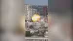 Drone é flagrado explodindo em edifício residencial na Rússia