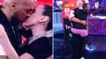 Tata Werneck e Belo trocam beijo após cena romântica de filme