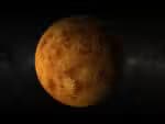 3d rendering of the planet venus in the space