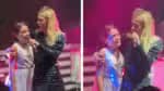 Carolina Dieckmann e neta de Preta Gil se apresentam em conjunto em cerimônia