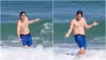 Felipe Dylon aproveita o sol em praia no Rio; confira imagens