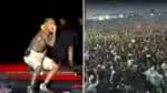 Em The Town, MC Cabelinho remove a camisa e fãs se impressionam com a companhia de punk