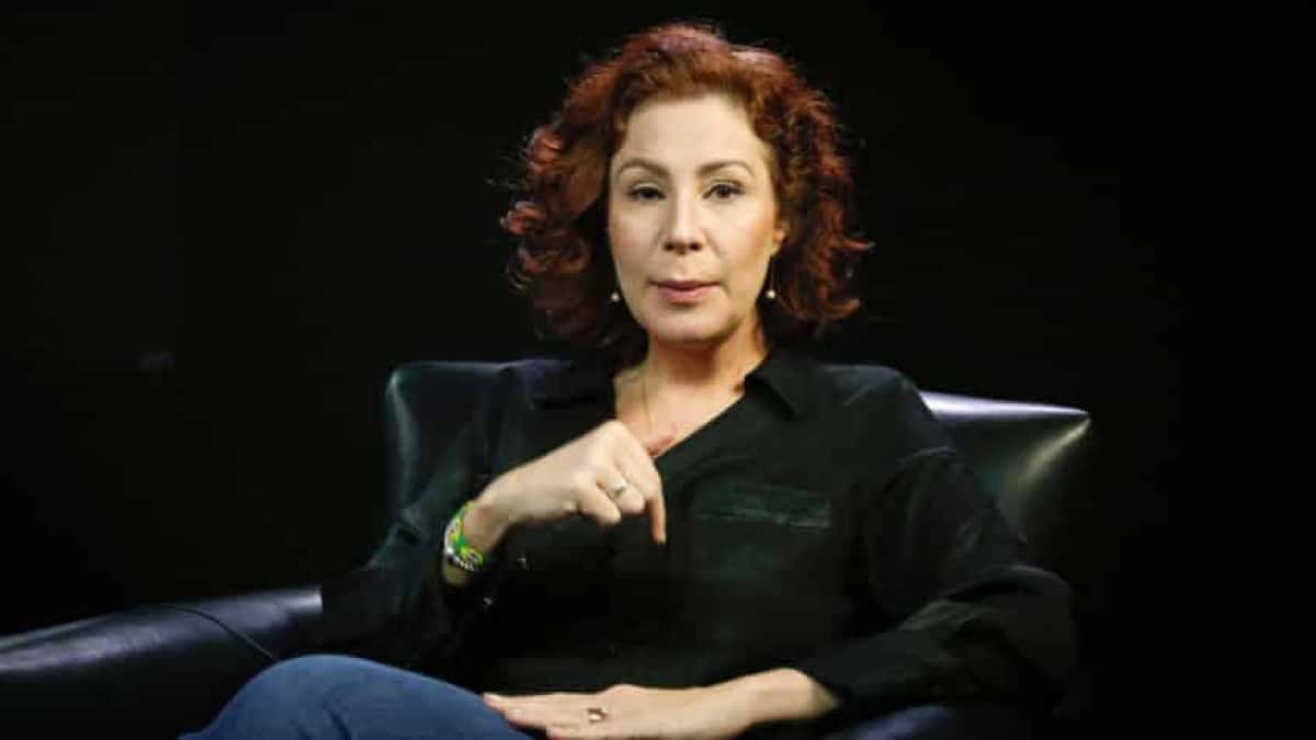 Dep. Carla Zambelli participa do Poder Reage com Gabriel Buss, no estúdio do Poder360. | Sérgio Lima/Poder360 07.jul.2022