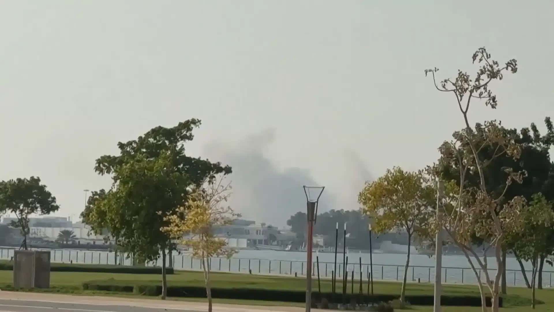 Fumaca-vista-em-Doha-apos-explosoes