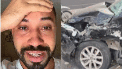 Irmã de Gil Vigor, Janielly Nogueira, sofre grave acidente de carro com filha de 3 anos