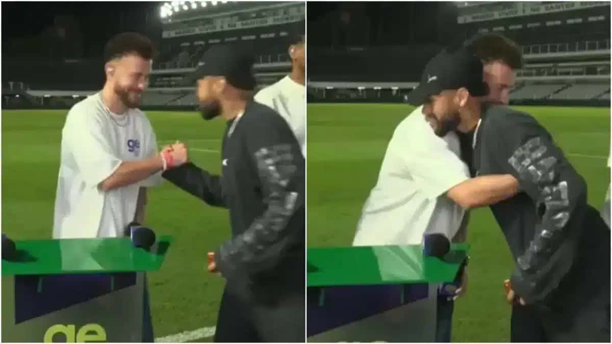 Neymar-e-Fred-Bruno-se-cumprimentam-na-Vila-Belmiro