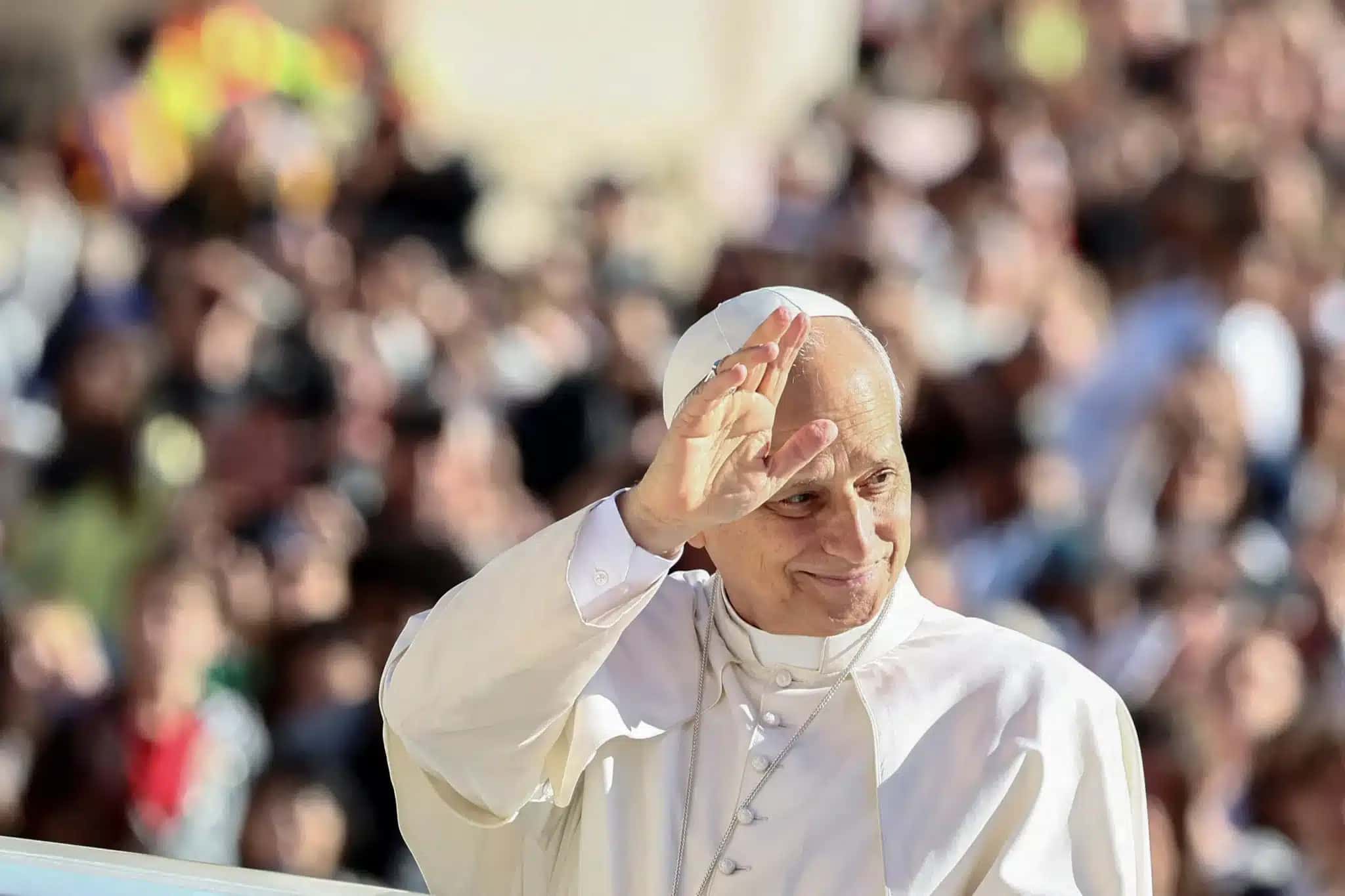 Papa-Leao-XIV-durante-audiencia-geral-na-Praca-Sao-Pedro-no-Vaticano