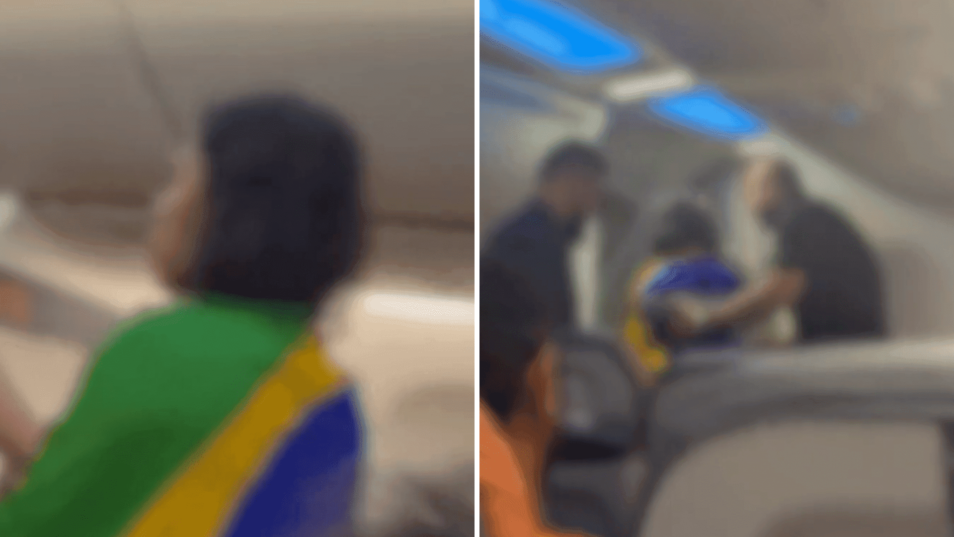 Video-Mulher-enrolada-em-bandeira-do-Brasil-e-retirada-de-voo-