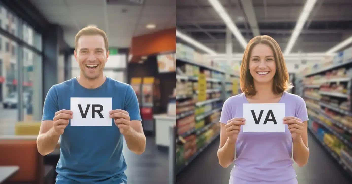 Homem-segurando-vale-refeicao-e-mulher-segurando-vale-alimentacao