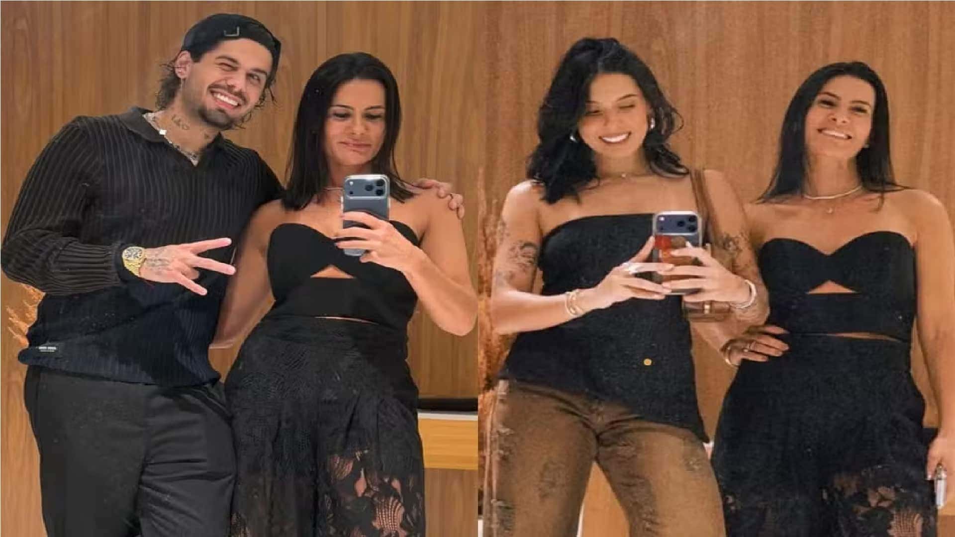 Ze-Felipe-posa-abracado-com-a-sogra-e-combina-look-com-a-familia-de-Ana-Castela