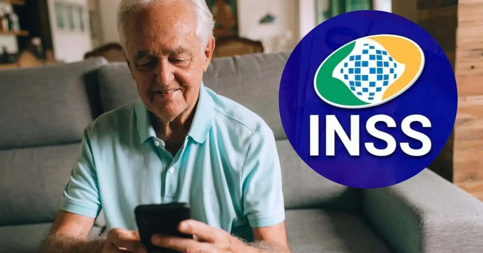 Idoso-no-celular-e-logo-do-INSS