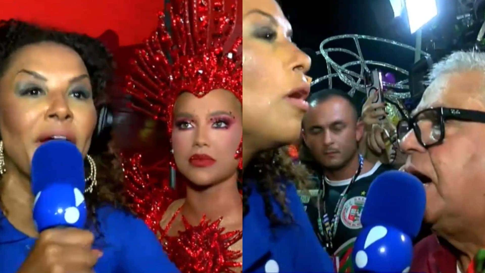 Reporter-Julie-Alves-com-Virginia-Fonseca-e-Jaider-Soares-no-Bastidores-do-Carnaval-da-RedeTV