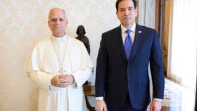 Papa Leão 14 e Marco Rubio em encontro tenso no Vaticano em 2026