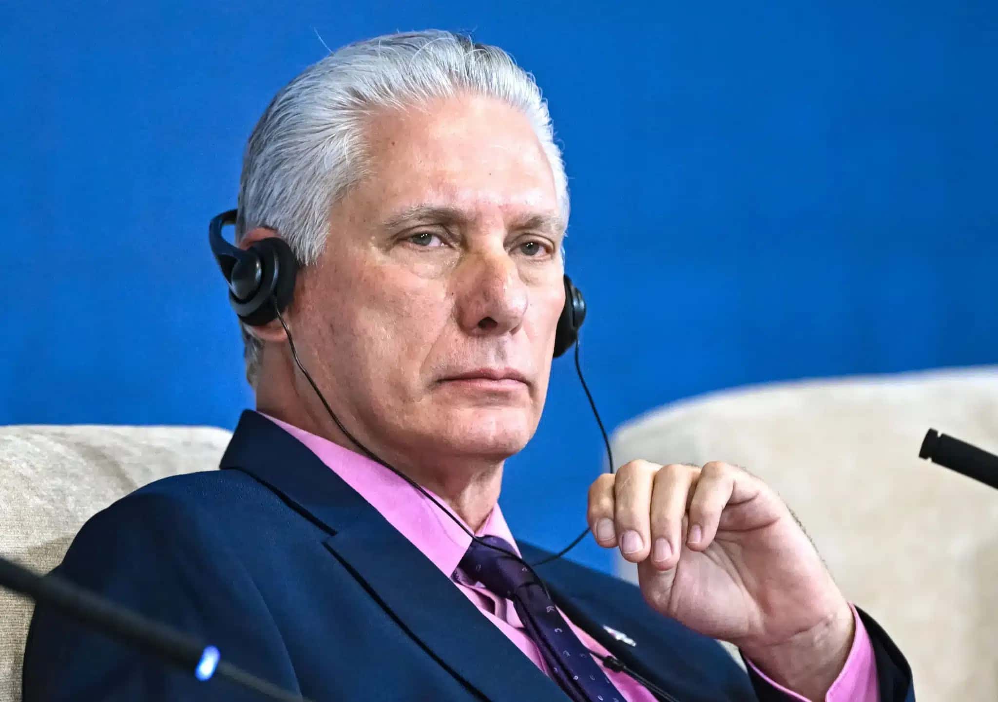 Presidente-de-Cuba-Miguel-Diaz-Canel-durante-forum-economico-em-Minsk-em-Belarus