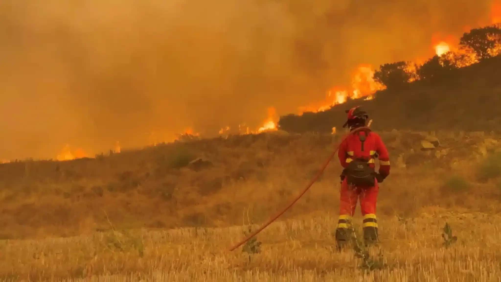 Incêndios florestais em Uncastillo, na Espanha em 16 de julho de 2026