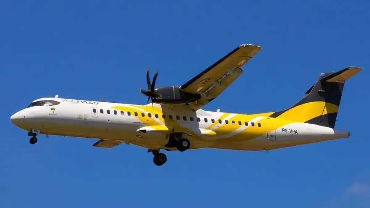 Modelo de avião ATR 72-600 da Voepass