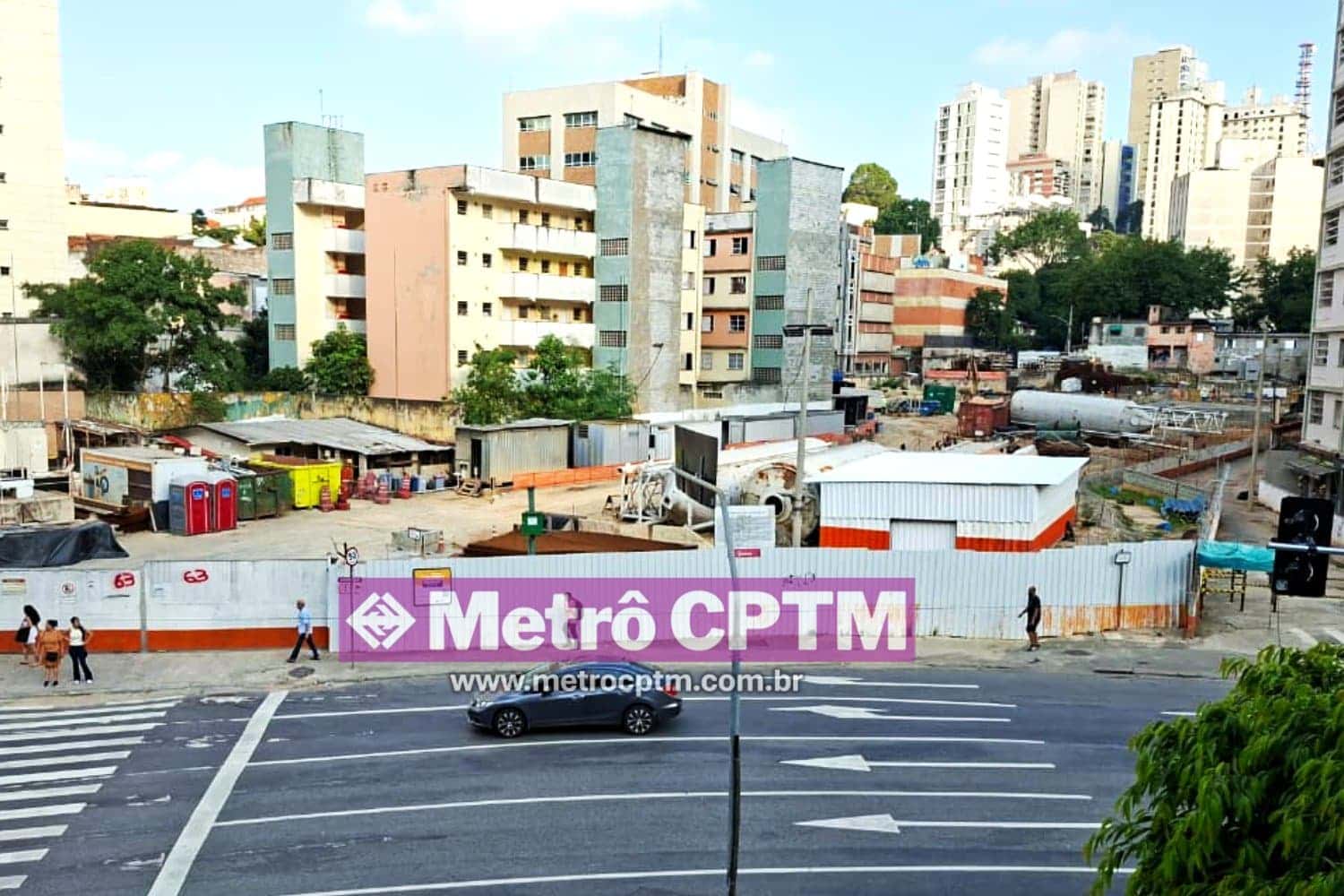 Canteiro de obras da estação 14 Bis-Saracura (Willian Moreira)
