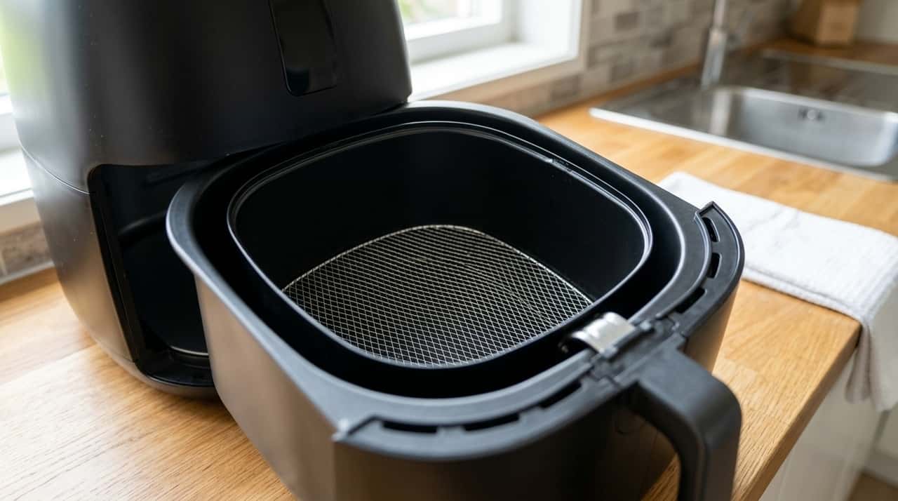 O chamado “truque do copo de água” na fritadeira de ar baseia-se na geração de vapor dentro do cesto