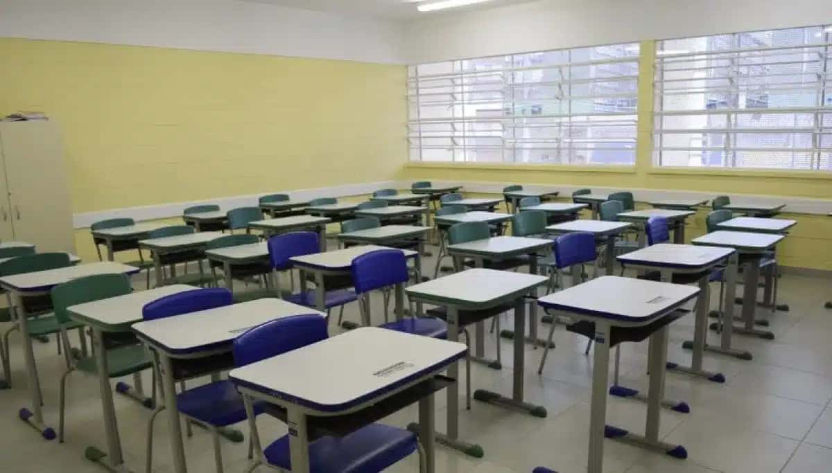 Sala de aula da rede municipal de ensino de São Paulo