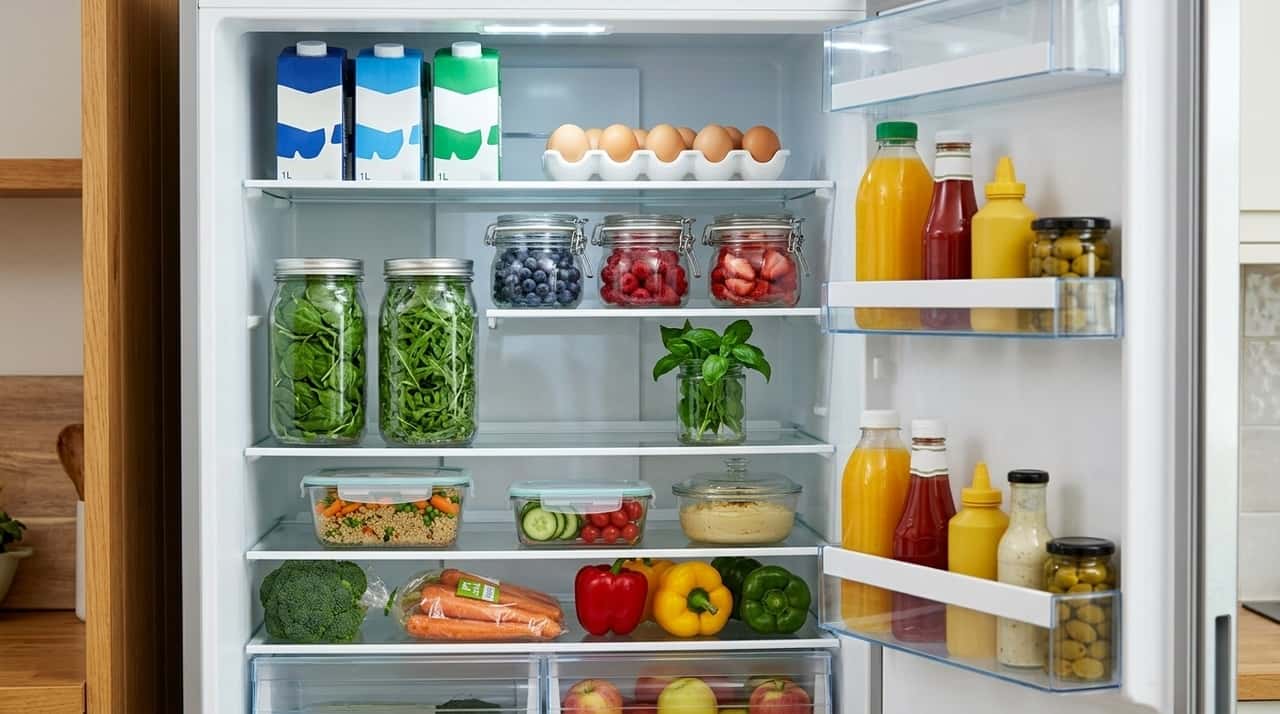 Quando organizamos a geladeira de forma planejada, garantimos que a temperatura atinja todos os produtos por igual.