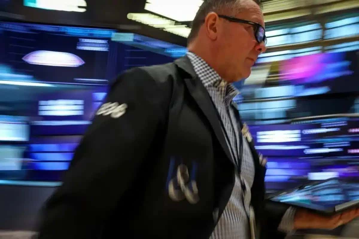 Operador na bolsa de Nova York