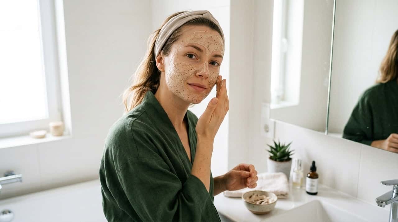 A combinação desses ingredientes naturais atua promovendo uma esfoliação física delicada sobre o tecido cutâneo