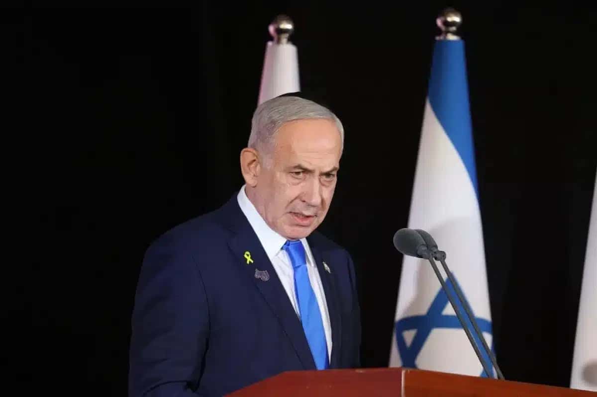 Benjamin Netanyahu, o primeiro-ministro de Israel. Foto: Alex KOLOMOISKY / POOL / AFP