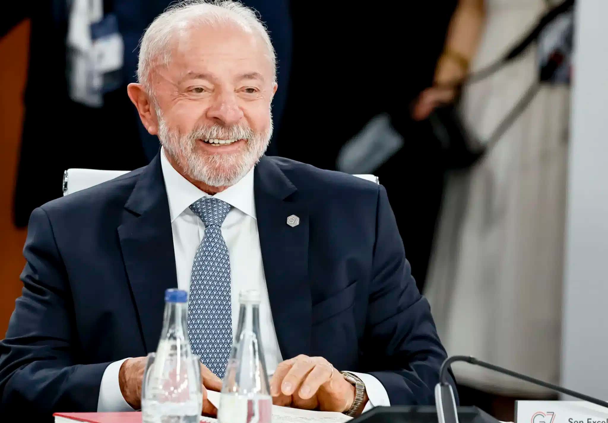Presidente Lula durante reunião ampliada do G7, na França