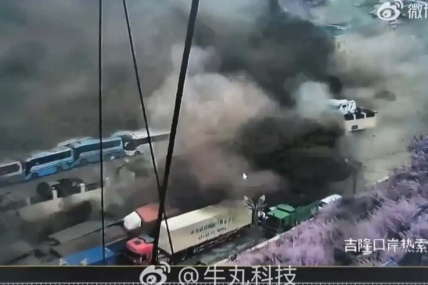 Screen recordings of surveillance camera footage posted on Chinese social media platforms, reportedly show flash flooding hitting the Gyirong Port in the Tibet Autonomous Region on August 26, 2026. The location in the footage was verified by AFP using satellite and streetview data, but original posts could not be identified. The videos have subsequently been removed from Chinese social media platforms. Chinese state broadcaster CCTV reported on Wednesday, 26 August, that "a mudslide disaster on the Nepalese side resulted in major casualties and missing people at the Gyirong Port." (Photo by UNKNOWN / AFP) / XGTY - RESTRICTED TO EDITORIAL USE - MANDATORY CREDIT ´ AFP PHOTO / UNKNOWN ª - NO MARKETING NO ADVERTISING CAMPAIGNS - DISTRIBUTED AS A SERVICE TO CLIENTS - NO ARCHIVE