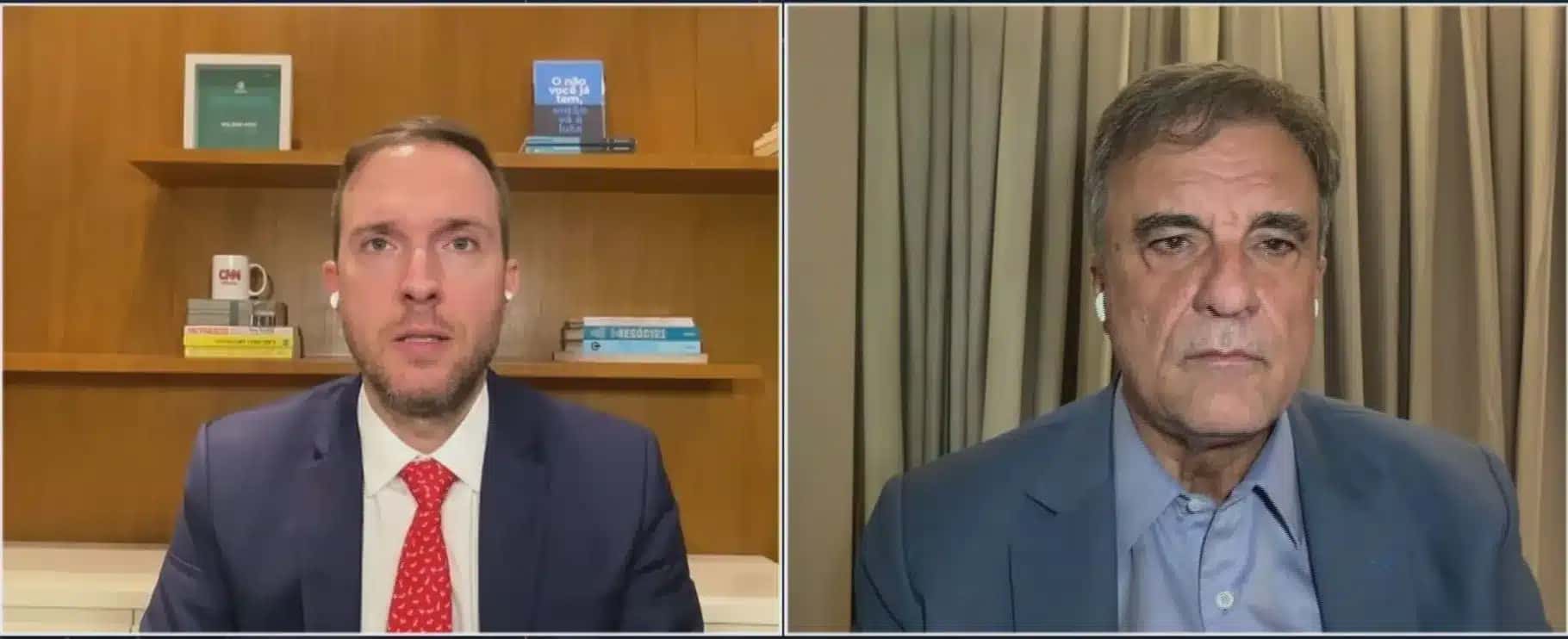 Os comentaristas da CNN Vinicius Poit e José Eduardo Cardozo